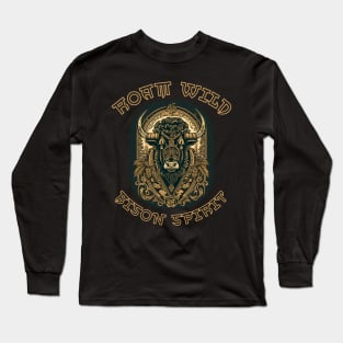 Roam Wild: Bison Spirit Long Sleeve T-Shirt